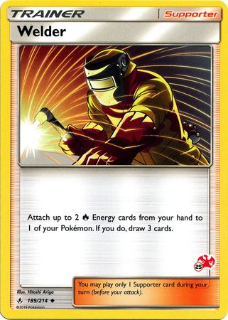 Welder (189/214) (Charizard Stamp #25) [Battle Academy 2020] | Dumpster Cat Games