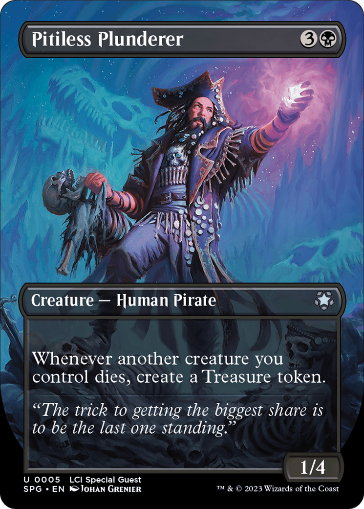 Pitiless Plunderer (Borderless) [The Lost Caverns of Ixalan Special Guests] | Dumpster Cat Games