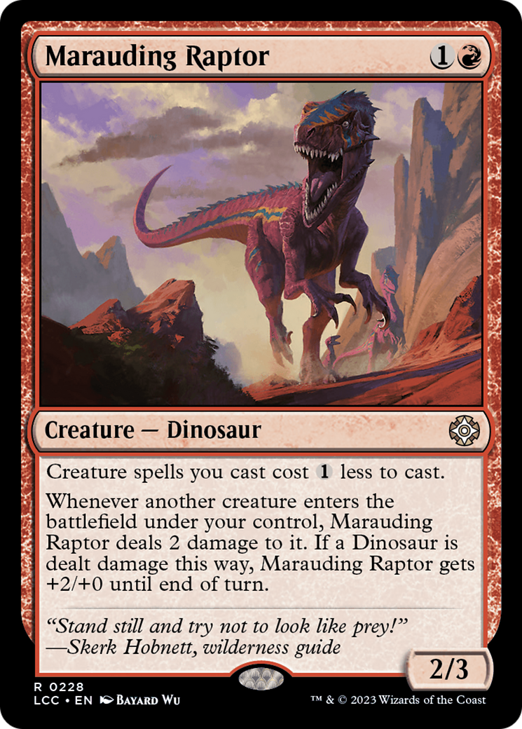 Marauding Raptor [The Lost Caverns of Ixalan Commander] | Dumpster Cat Games