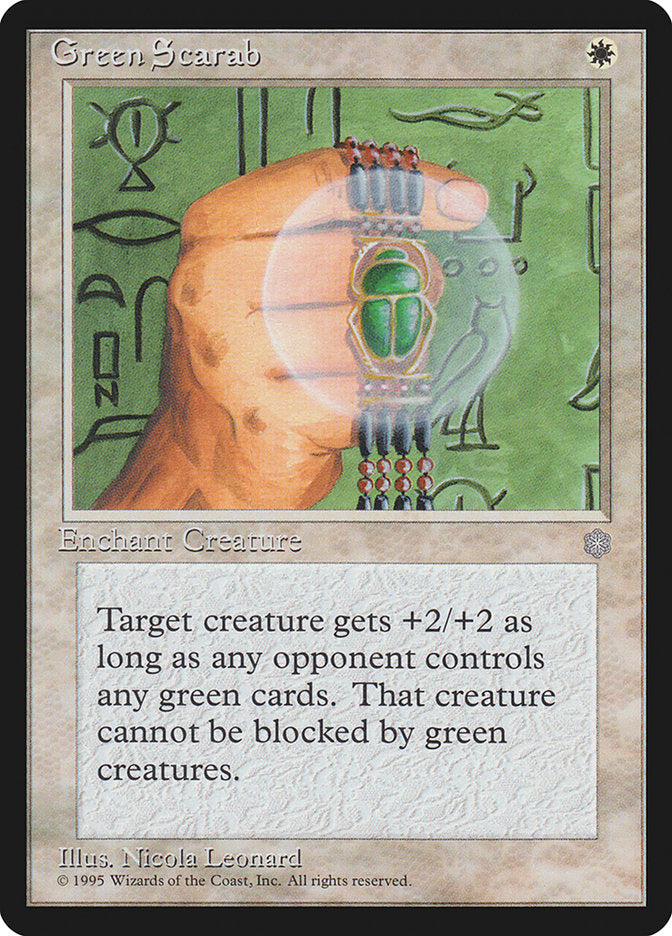 Green Scarab [Ice Age] | Dumpster Cat Games