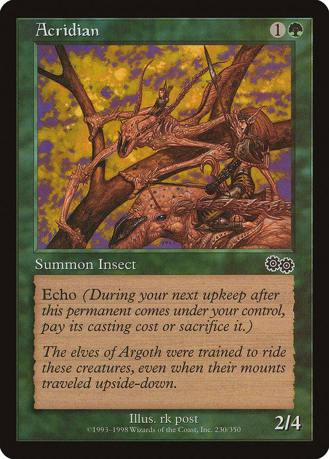 Acridian [Urza's Saga] | Dumpster Cat Games