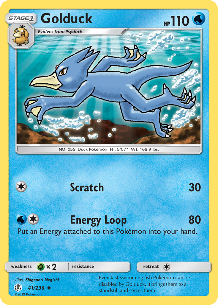 Golduck (41/236) [Sun & Moon: Cosmic Eclipse] | Dumpster Cat Games