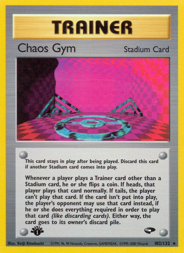 Chaos Gym (102/132) [Gym Challenge 1st Edition] | Dumpster Cat Games