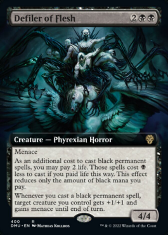 Defiler of Flesh (Extended Art) [Dominaria United] | Dumpster Cat Games