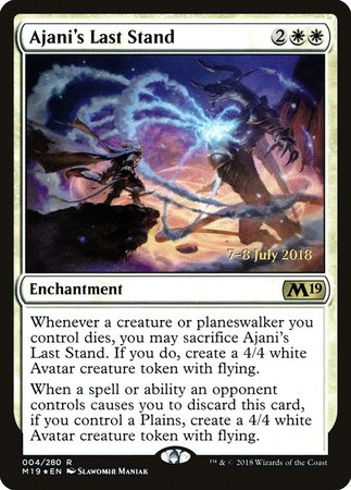 Ajani's Last Stand [Core Set 2019 Promos] | Dumpster Cat Games