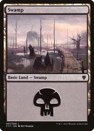 Swamp (303) [Commander 2017] | Dumpster Cat Games