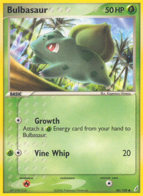 Bulbasaur (46/100) [EX: Crystal Guardians] | Dumpster Cat Games
