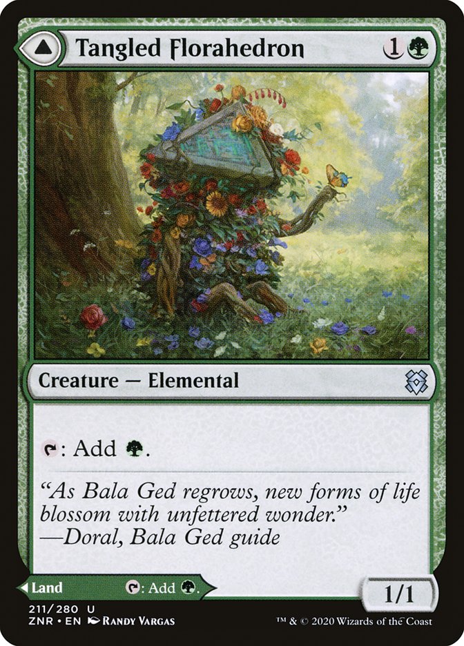 Tangled Florahedron // Tangled Vale [Zendikar Rising] | Dumpster Cat Games