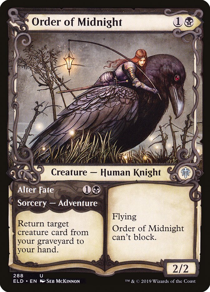 Order of Midnight // Alter Fate (Showcase) [Throne of Eldraine] | Dumpster Cat Games