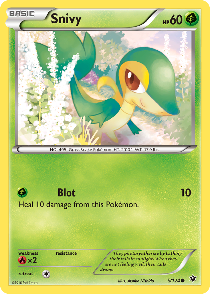 Snivy (5/124) [XY: Fates Collide] | Dumpster Cat Games