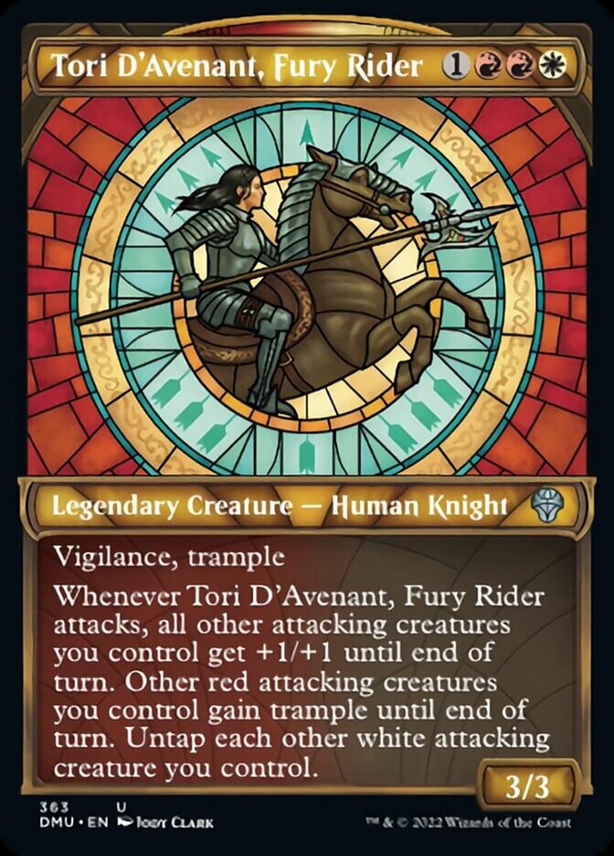 Tori D'Avenant, Fury Rider (Showcase Textured) [Dominaria United] | Dumpster Cat Games