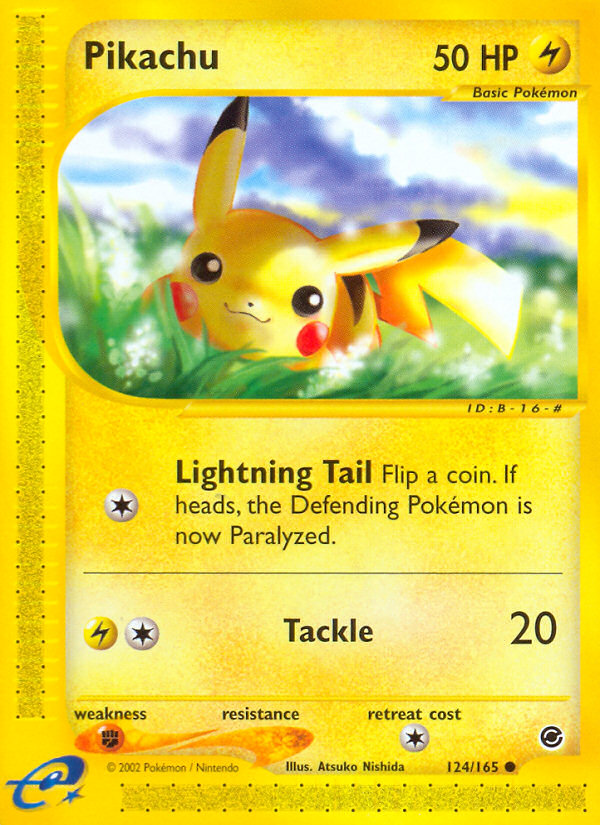 Pikachu (124/165) [Expedition: Base Set] | Dumpster Cat Games