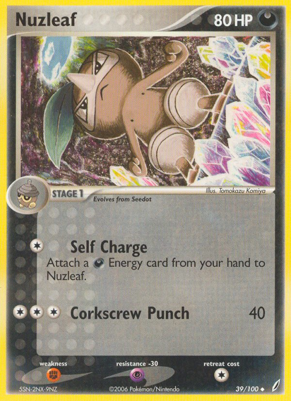 Nuzleaf (39/100) [EX: Crystal Guardians] | Dumpster Cat Games