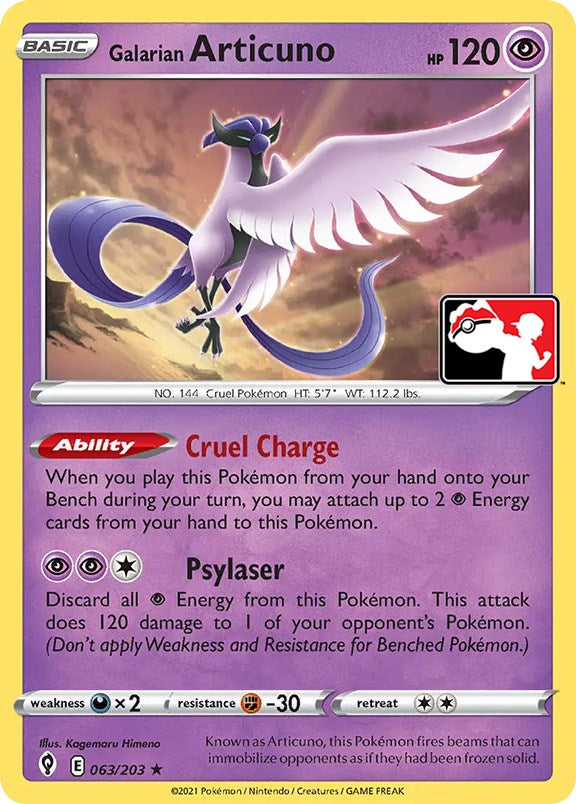 Galarian Articuno (063/203) [Prize Pack Series One] | Dumpster Cat Games