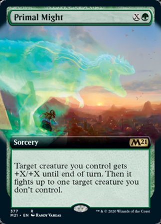 Primal Might (Extended Art) [Core Set 2021] | Dumpster Cat Games