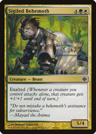 Sigiled Behemoth [Alara Reborn] | Dumpster Cat Games