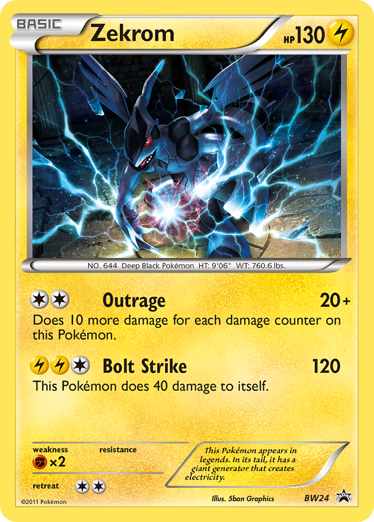 Zekrom (BW24) [Black & White: Black Star Promos] | Dumpster Cat Games