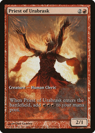 Priest of Urabrask [New Phyrexia Promos] | Dumpster Cat Games