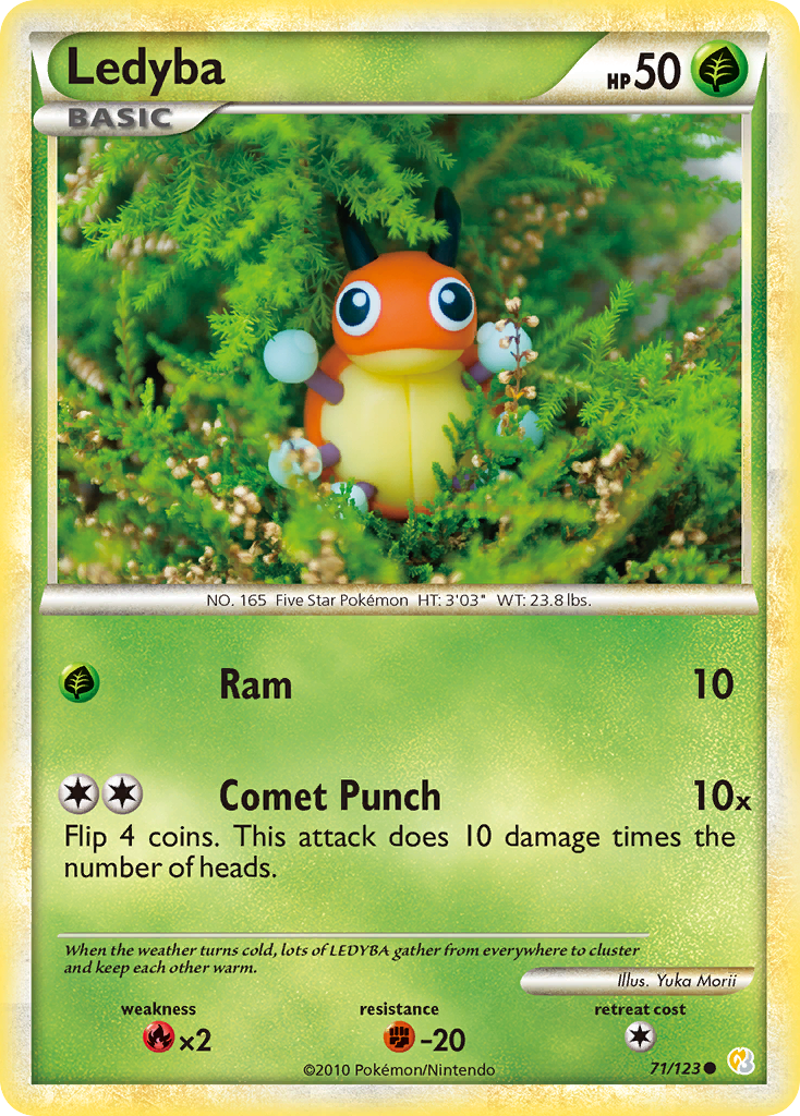 Ledyba (71/123) [HeartGold & SoulSilver: Base Set] | Dumpster Cat Games