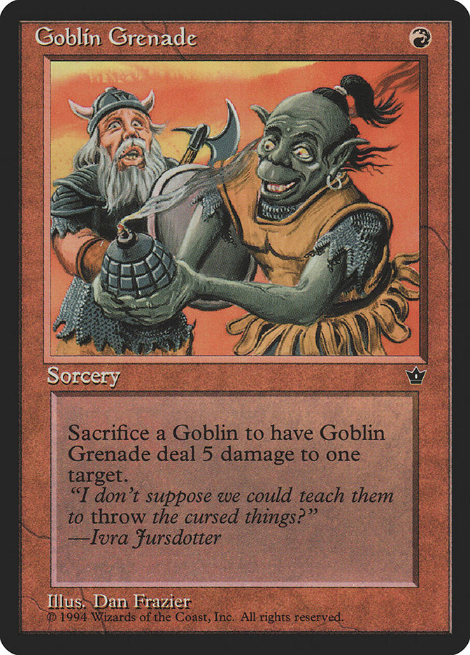 Goblin Grenade (Dan Frazier) [Fallen Empires] | Dumpster Cat Games
