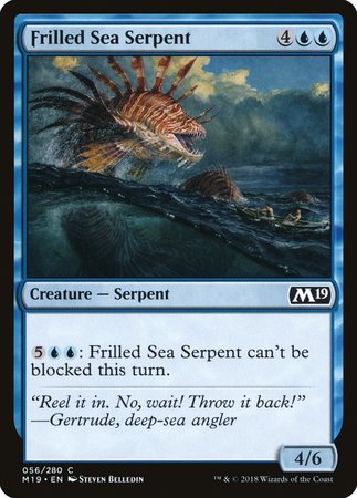 Frilled Sea Serpent [Core Set 2019] | Dumpster Cat Games