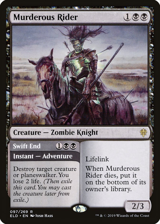 Murderous Rider // Swift End [Throne of Eldraine] | Dumpster Cat Games