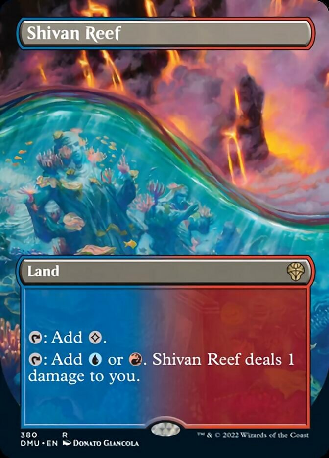 Shivan Reef (Borderless Alternate Art) [Dominaria United] | Dumpster Cat Games