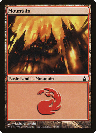 Mountain (302) [Ravnica: City of Guilds] | Dumpster Cat Games