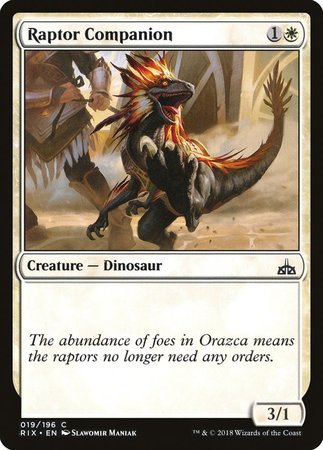 Raptor Companion [Rivals of Ixalan] | Dumpster Cat Games