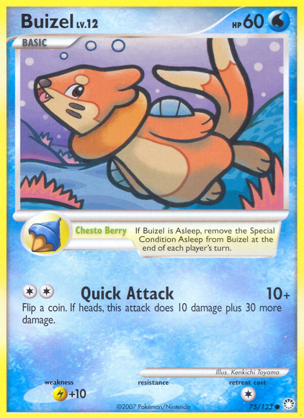 Buizel (75/123) [Diamond & Pearl: Mysterious Treasures] | Dumpster Cat Games