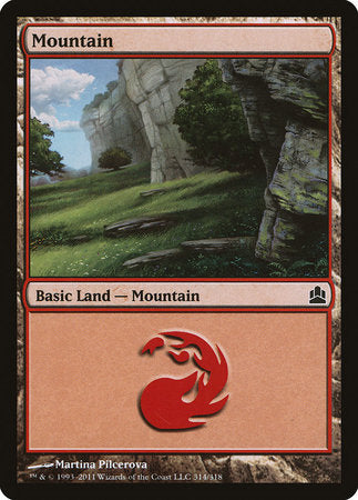 Mountain (314) [Commander 2011] | Dumpster Cat Games
