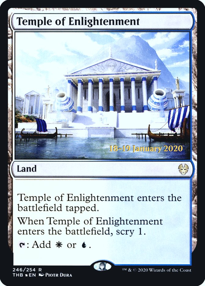 Temple of Enlightenment [Theros Beyond Death Prerelease Promos] | Dumpster Cat Games
