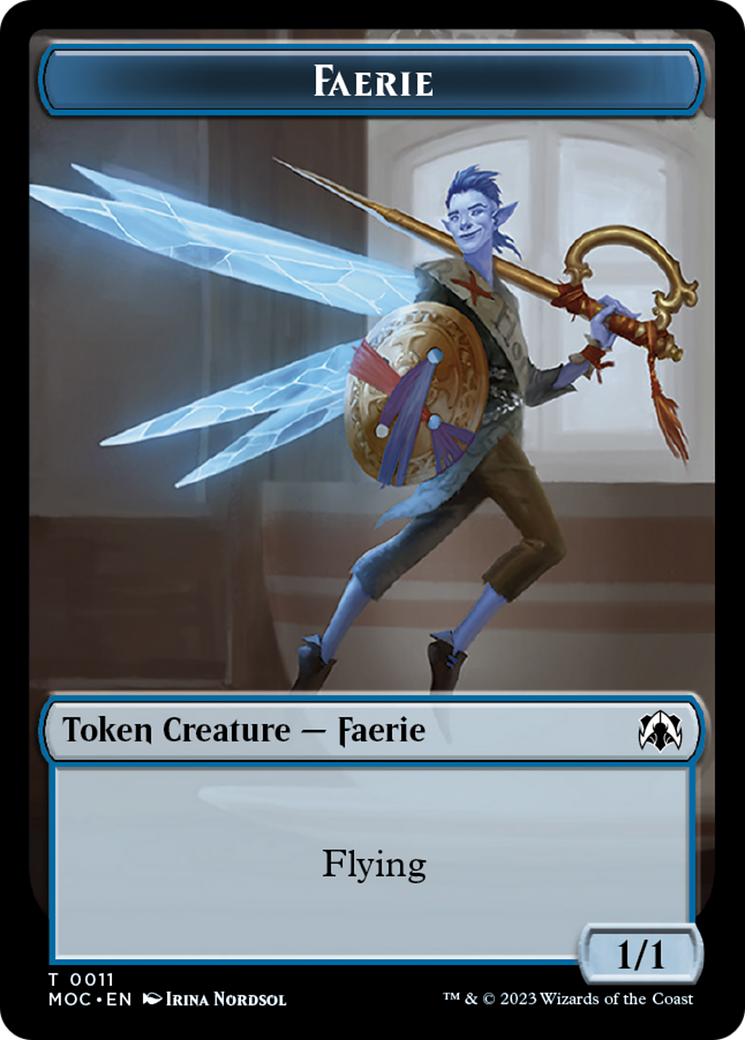 Elemental (22) // Faerie Double-Sided Token [March of the Machine Commander Tokens] | Dumpster Cat Games