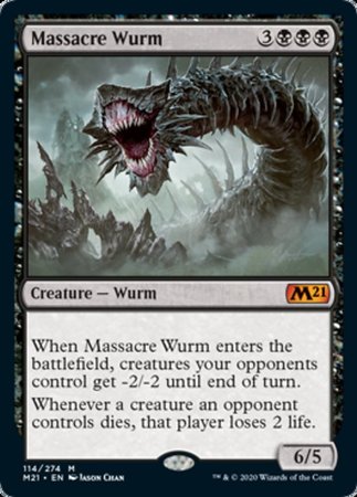 Massacre Wurm [Core Set 2021] | Dumpster Cat Games