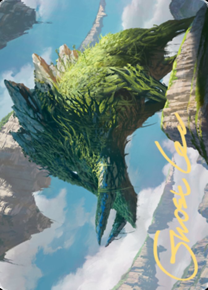 Yasharn, Implacable Earth Art Card (Gold-Stamped Signature) [Zendikar Rising Art Series] | Dumpster Cat Games