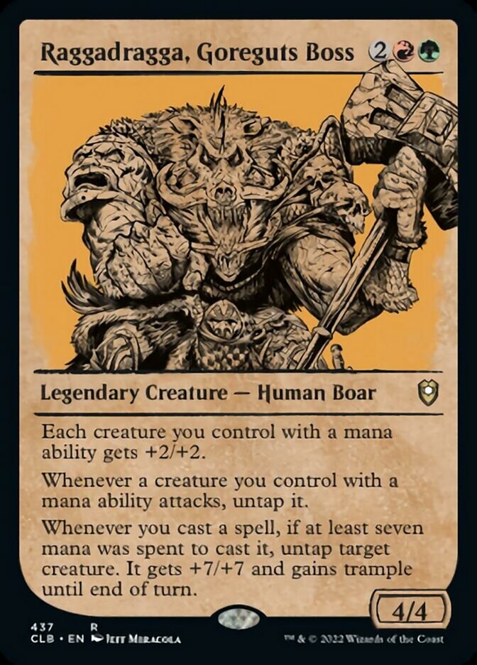 Raggadragga, Goreguts Boss (Showcase) [Commander Legends: Battle for Baldur's Gate] | Dumpster Cat Games