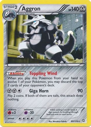 Aggron (80/124) (Cosmos Holo) [Black & White: Dragons Exalted] | Dumpster Cat Games