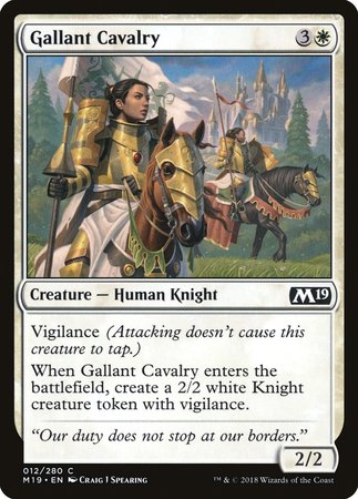 Gallant Cavalry [Core Set 2019] | Dumpster Cat Games