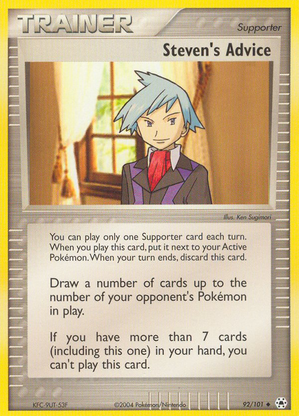 Steven's Advice (92/101) [EX: Hidden Legends] | Dumpster Cat Games