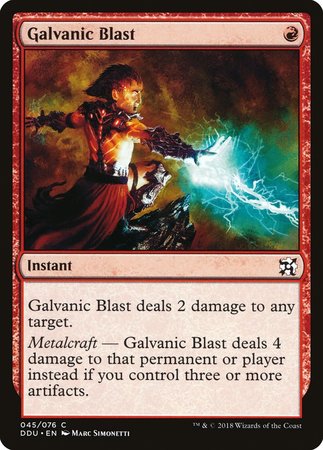 Galvanic Blast [Duel Decks: Elves vs. Inventors] | Dumpster Cat Games