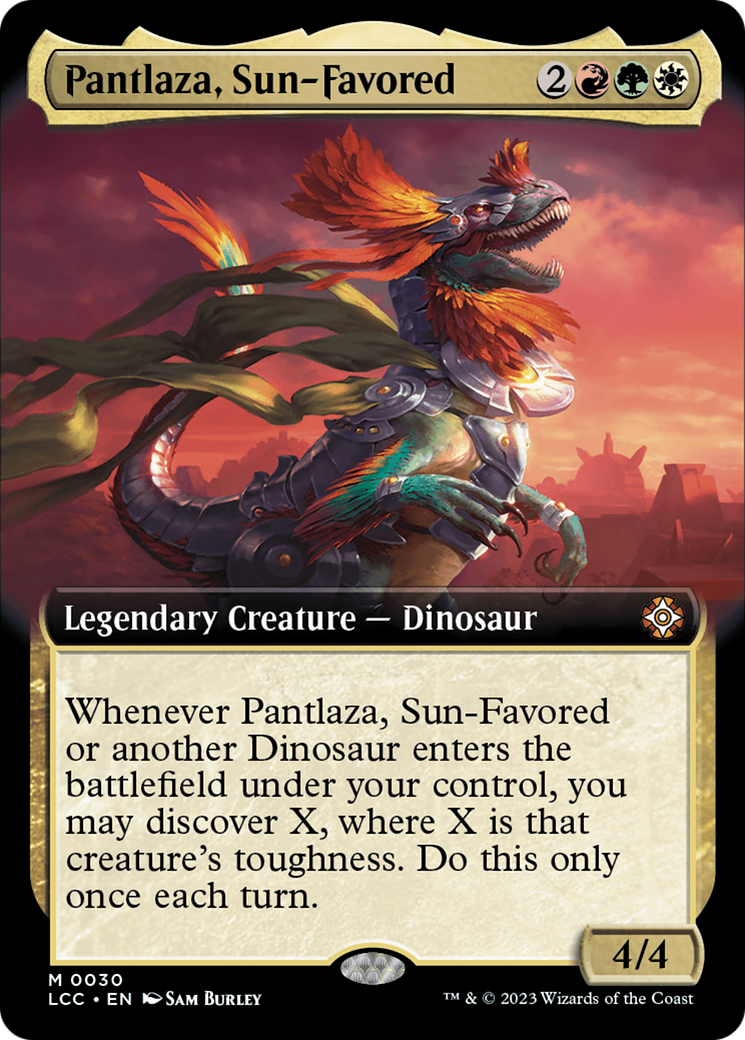 Pantlaza, Sun-Favored (Extended Art) [The Lost Caverns of Ixalan Commander] | Dumpster Cat Games