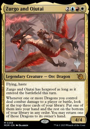 Zurgo and Ojutai (Promo Pack) [March of the Machine Promos] | Dumpster Cat Games