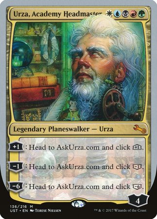 Urza, Academy Headmaster [Unstable] | Dumpster Cat Games