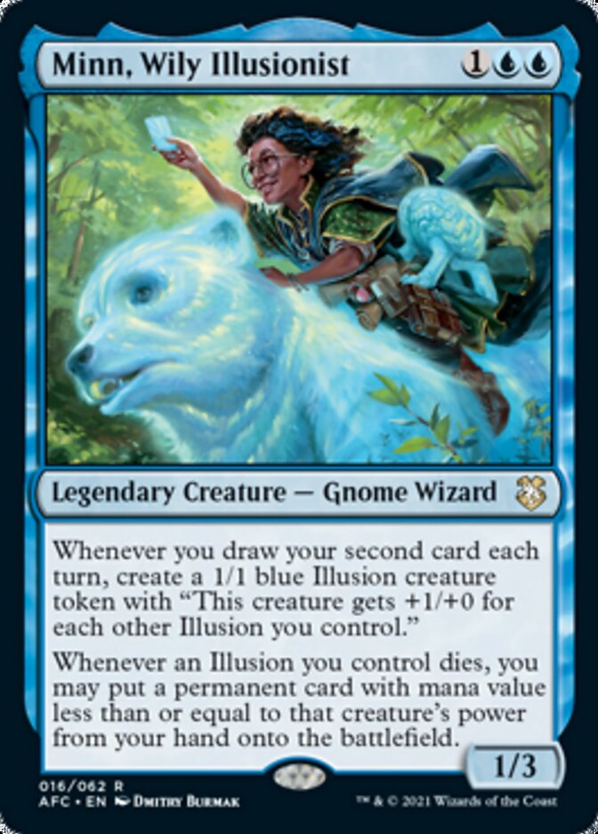 Minn, Wily Illusionist [Dungeons & Dragons: Adventures in the Forgotten Realms Commander] | Dumpster Cat Games