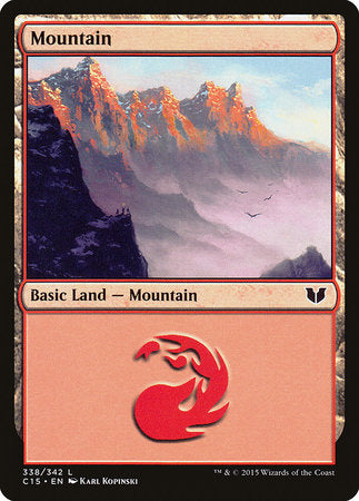 Mountain (338) [Commander 2015] | Dumpster Cat Games