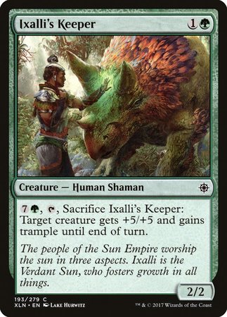 Ixalli's Keeper [Ixalan] | Dumpster Cat Games