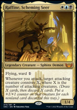 Raffine, Scheming Seer (Promo Pack) [Streets of New Capenna Promos] | Dumpster Cat Games