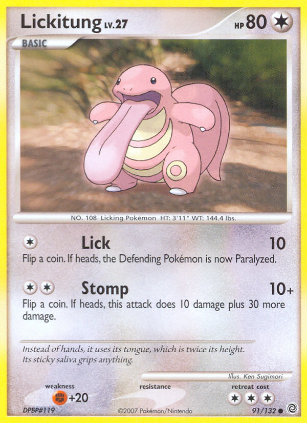 Lickitung (91/132) [Diamond & Pearl: Secret Wonders] | Dumpster Cat Games