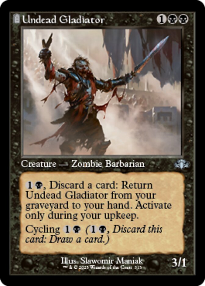 Undead Gladiator (Retro) [Dominaria Remastered] | Dumpster Cat Games