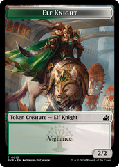 Elf Knight // Goblin (0009) Double-Sided Token [Ravnica Remastered Tokens] | Dumpster Cat Games